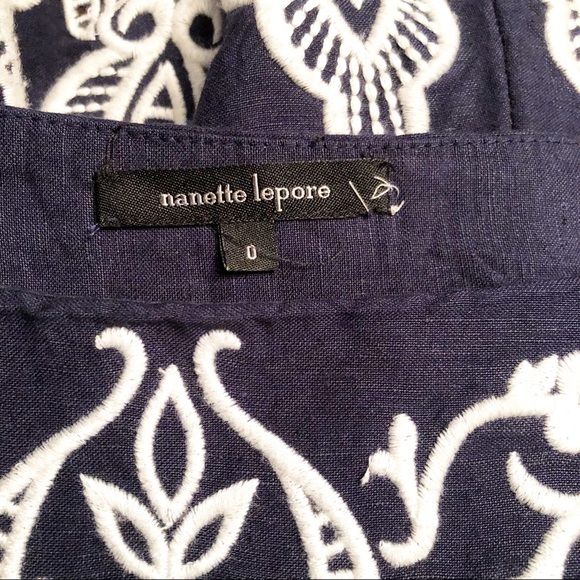 Nanette Lepore Embroidered Linen Shift Dress - Picture 5 of 6